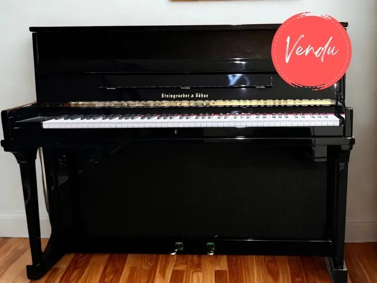 STEINGRAEBER 114 Noir laqué Piano droit occasion allemand